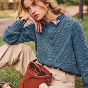 Sézane solal jumper sweater blue XS